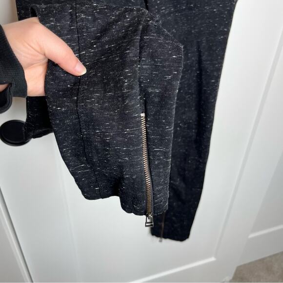ATM Heather Black & White Skinny Stretch Ankle Zip Pants Size 4 - Picture 4 of 7